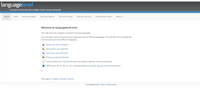 وب سایت Language Level